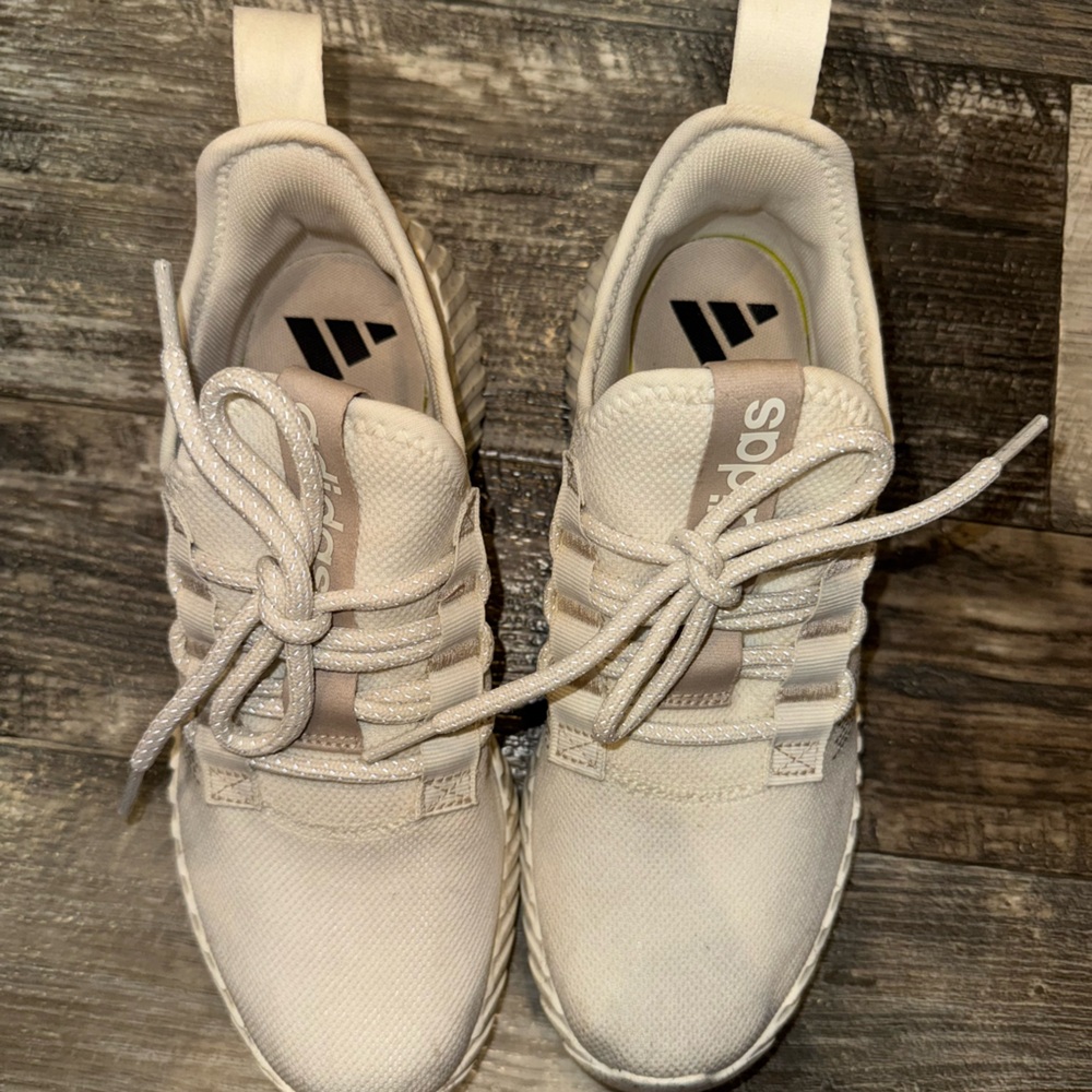 Adidas Cream Athletic Shoes